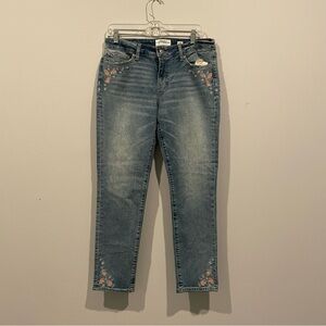 NWT Lucky Brand “Lolita Skinny”  Embroidered ankle Jeans